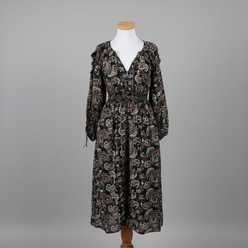 Cleobella navy floral Corinne dress, size XS